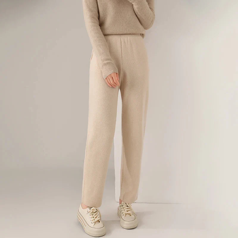 Pantalon Femme En Laine 100 Pour Cent Mileena Confort Premium Élégance Coupe Moderne