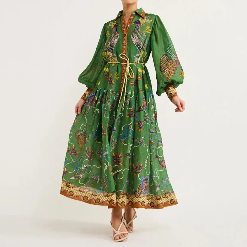 Damenkleid Rachel: lässiger Schnitt, Knöpfe, V-Ausschnitt