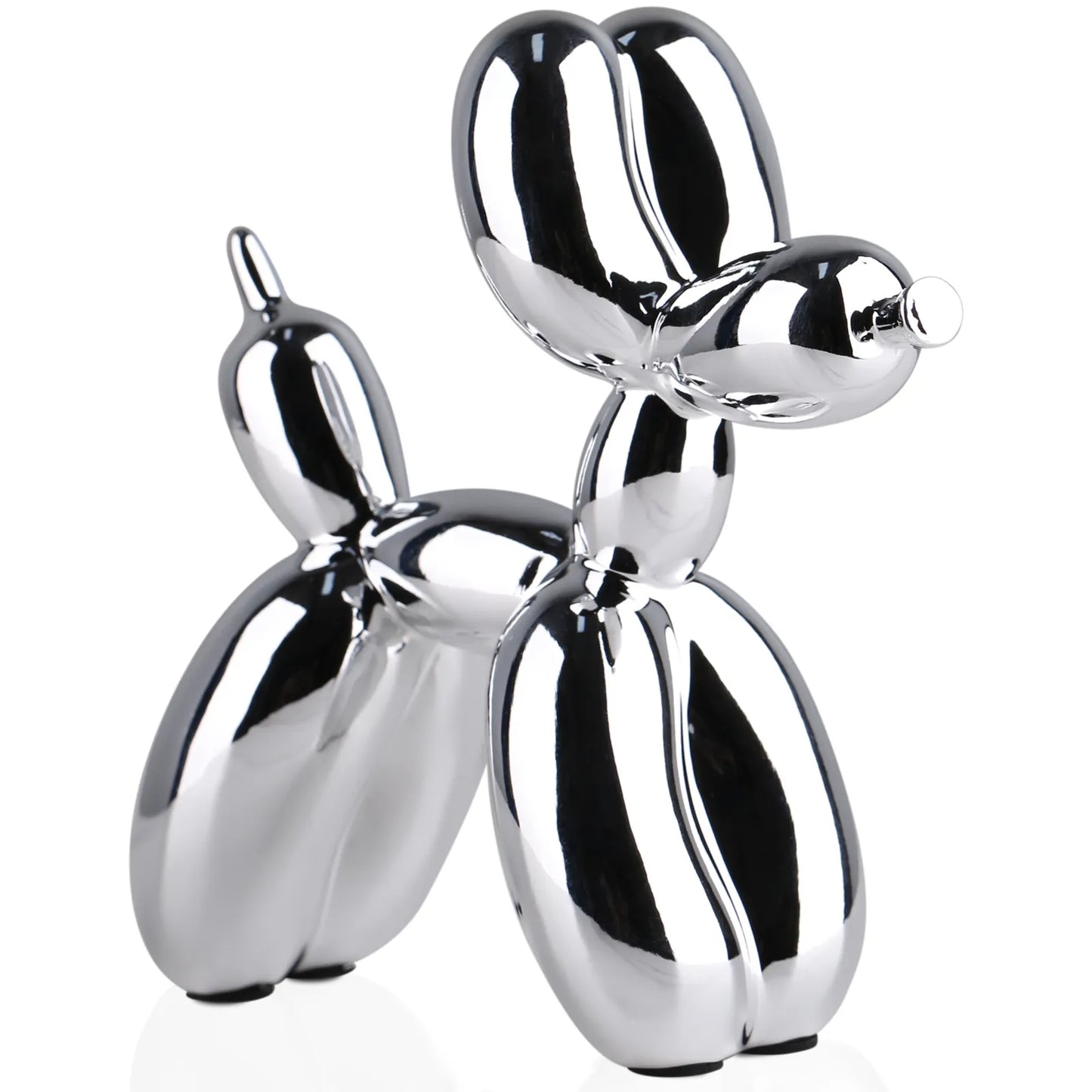 Statue Figurine Chien Ballon Animal Finition Brillante Petite Taille Pour Déco Intérieure