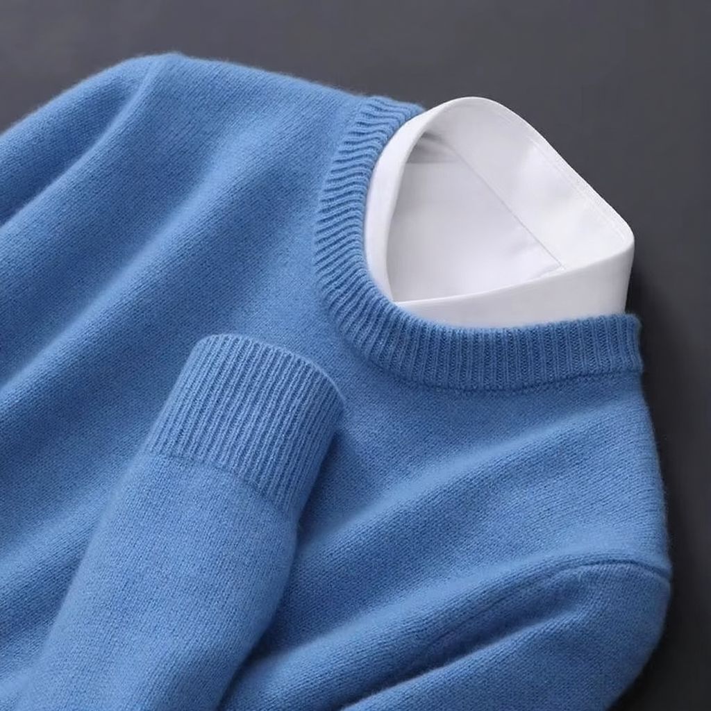 Pull Oversize En Cachemire Pour Homme Col Rond De M À 3XL Chaud et Confortable Amawinc