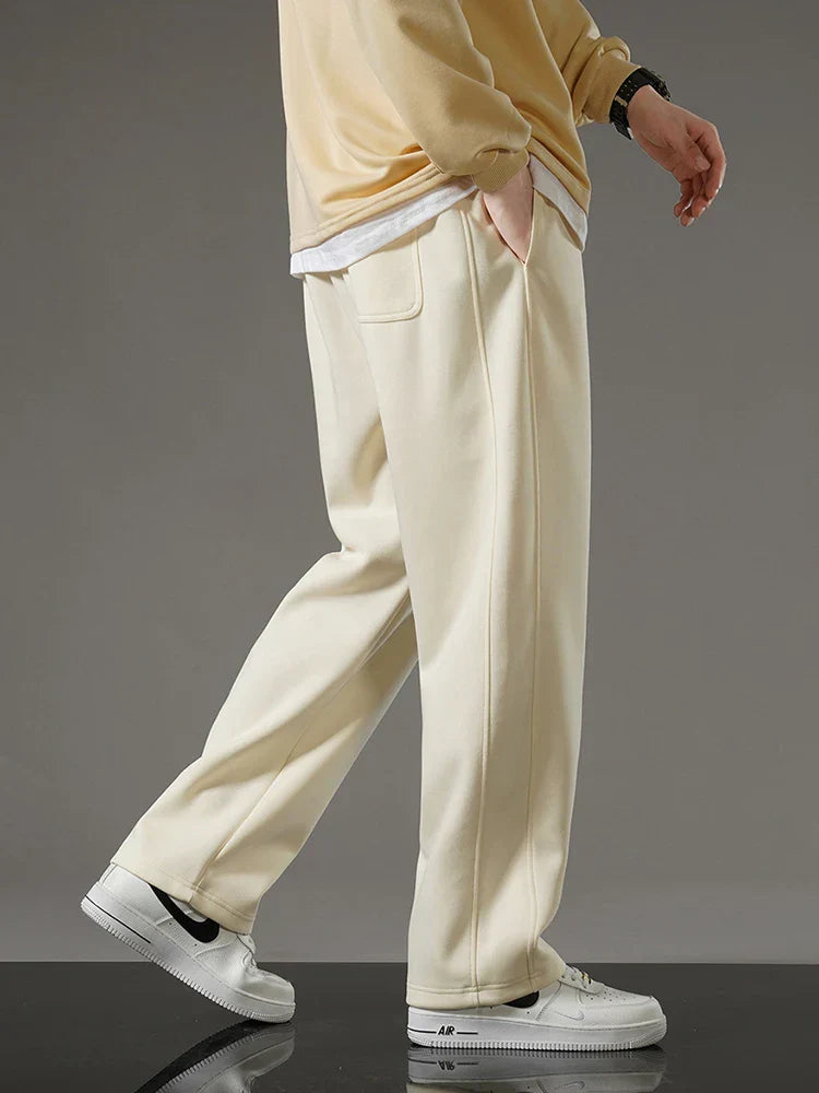 Pantalon De Survêtement En Mélange De Coton Coupe Décontractée Avec Taille Ajustable Lavable En Machine Pour Le Lounge