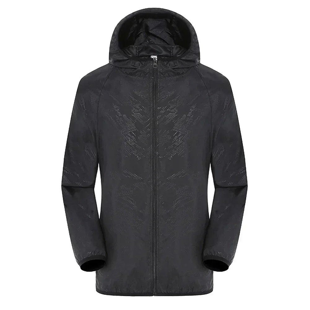 Amawinc Nordisk Flair Imperméable Trench Pour Homme Étanche Capuche Fermeture Éclair Avant Décontracté
