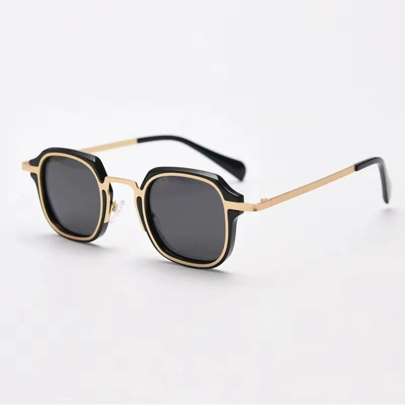 Lunettes De Soleil Maverick Punk Carré Unisexe Par Amawinc Protection UV Géométrie Audacieuse