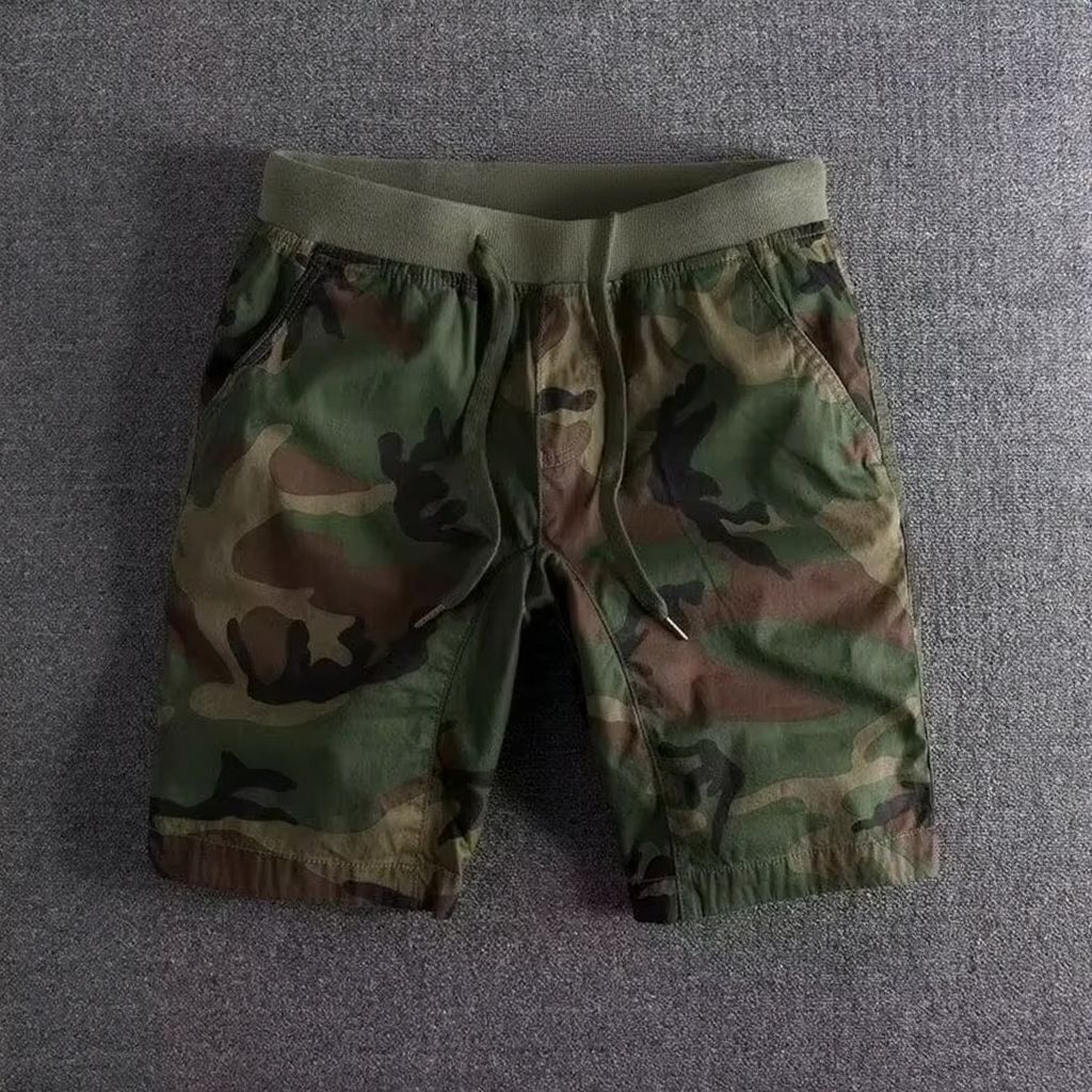 Shorts de Sport Camouflage pour Hommes Coupe Ample Décontractée Léger Respirant Confort avec Cordon Taille Réglable