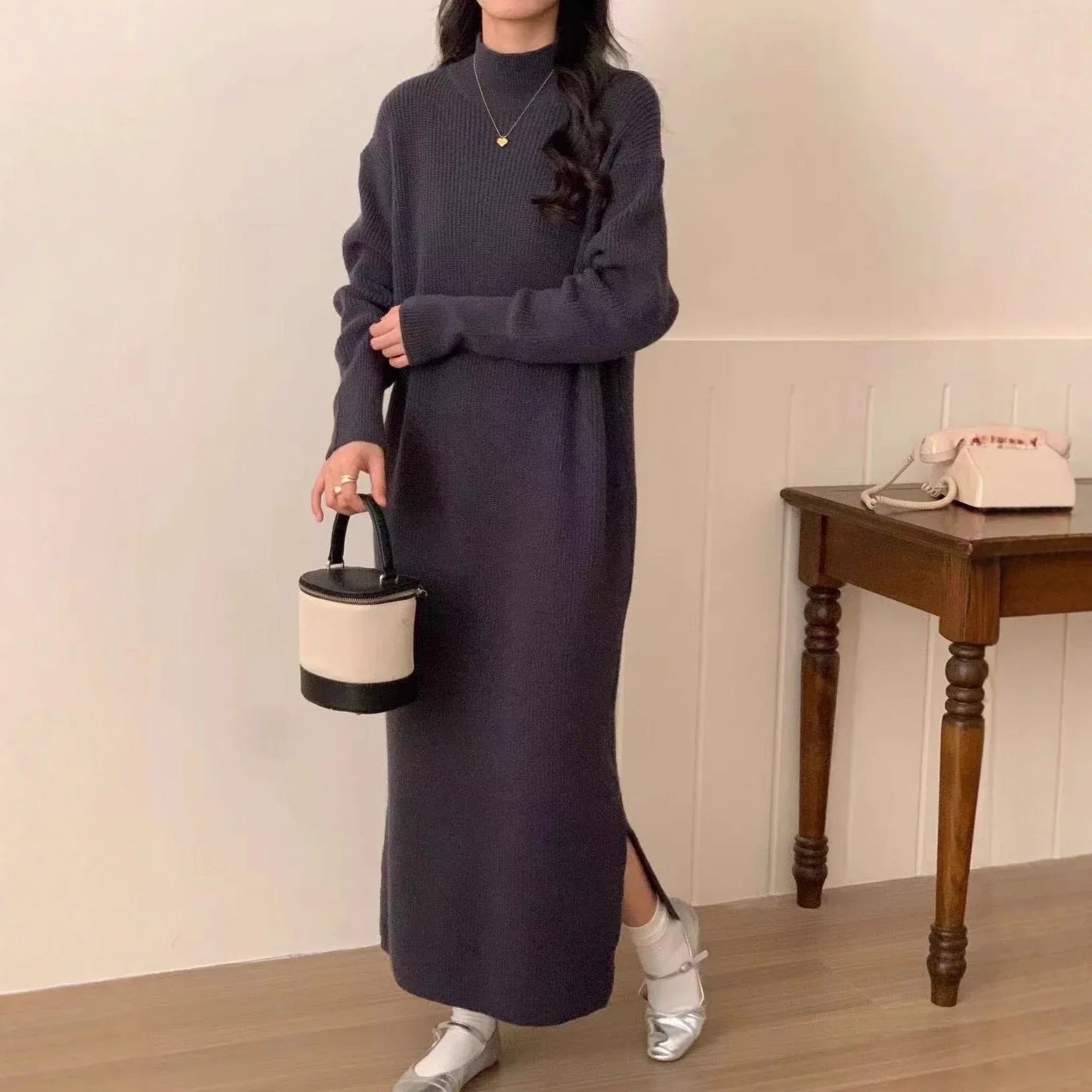 Robe Pull Mila En Maille Confort Automne Hiver Amawinc Douce Et Chaleureuse 100 Pourcent Acrylique