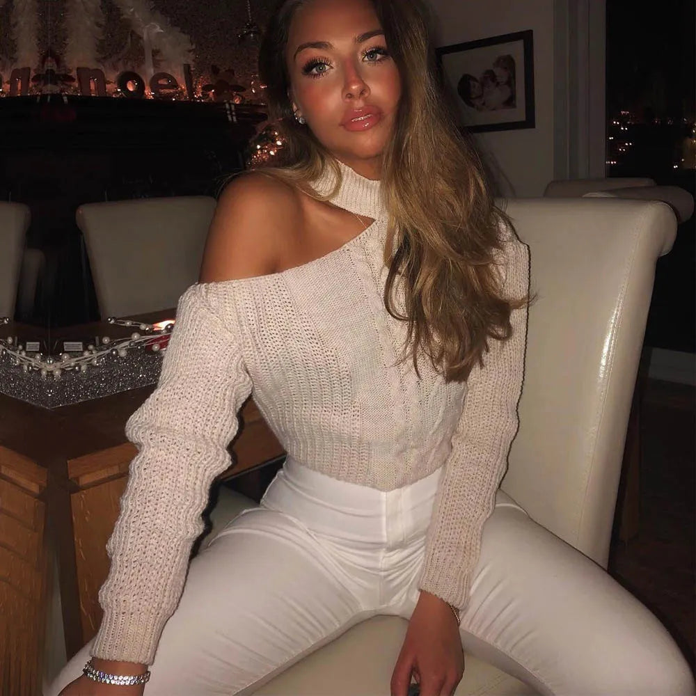 Dell Pullover mit freiem Ausschnitt gestrickt