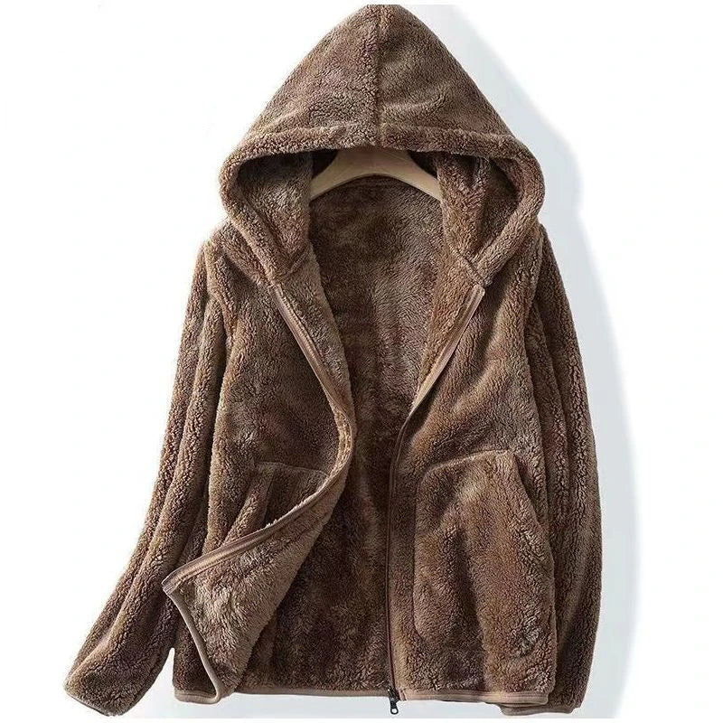 Sweat À Capuche En Polaire Douillette Avec Poche Kangourou Zippée Pour Confort Optimal
