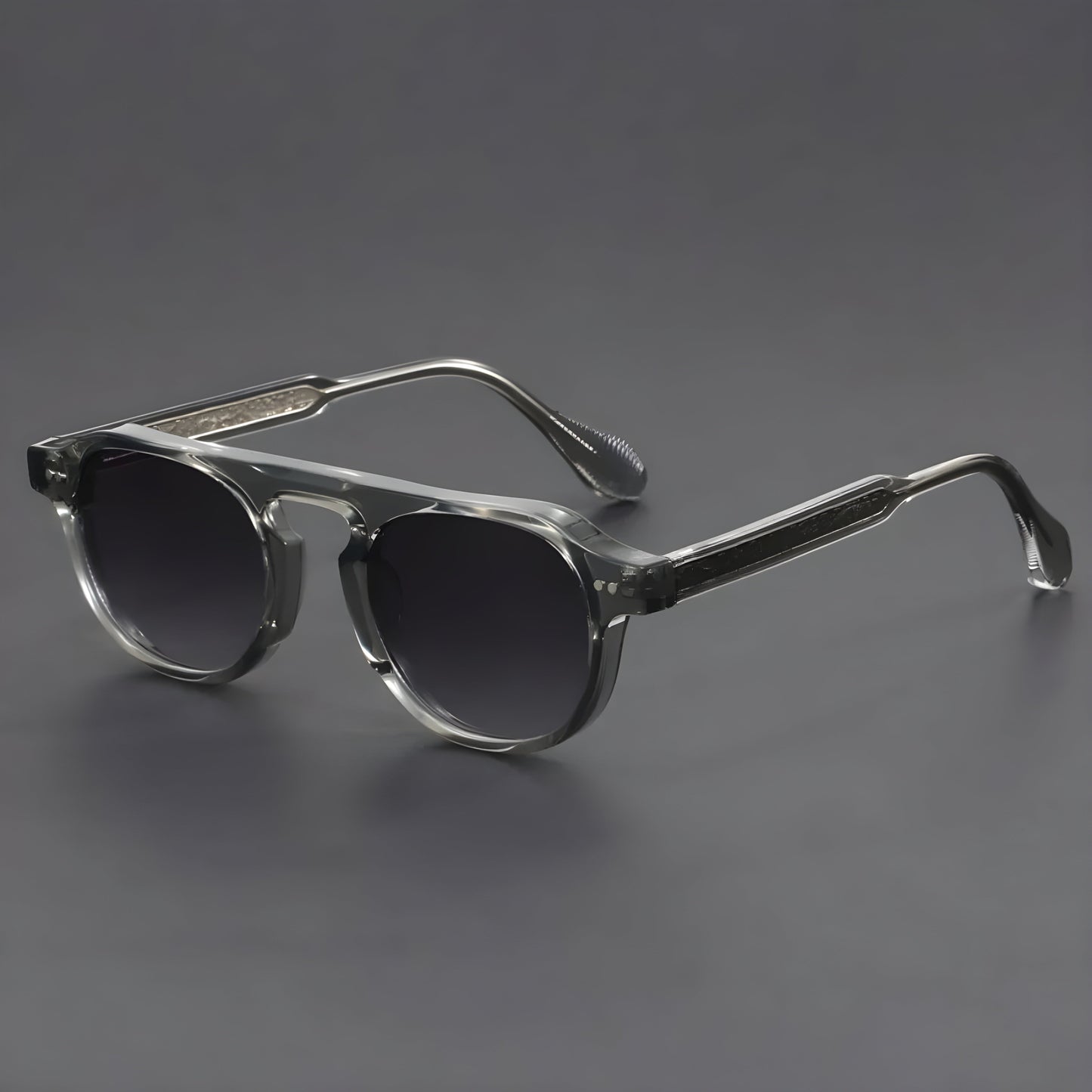 Lunettes De Soleil Vintage Fierro UV400 Cadre Tortue Et Branches Noires Robustes Et Légères Style Distinctif
