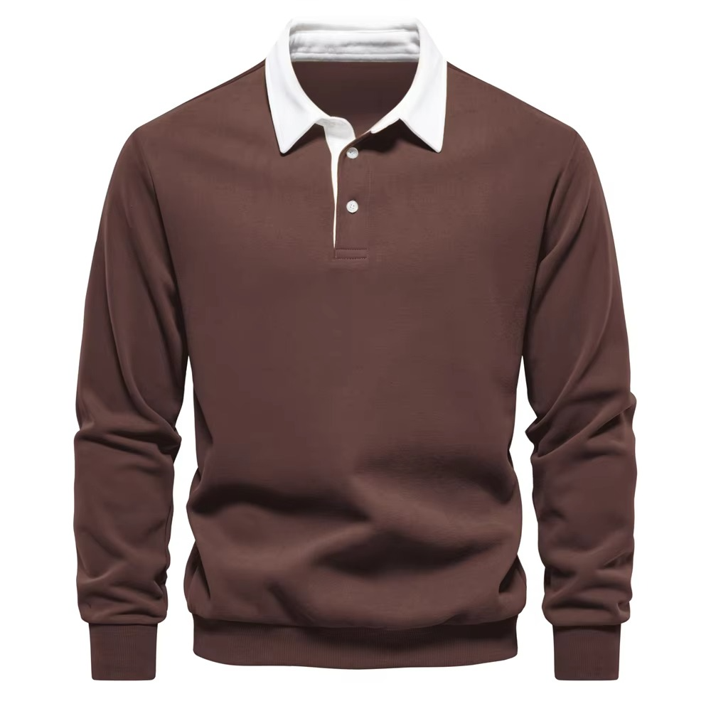 Pull En Coton À Col Polo Automne Pour Homme Polyvalent Décontracté Et Social Confort Doux Pour Le Travail Et Le Week End