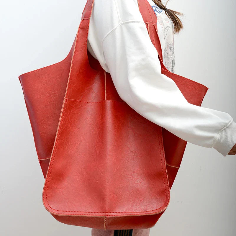 Amawinc Arlo Rove Sac Fourre Tout En Cuir Extrêmement Spacieux Avec Poches Latérales Profondes