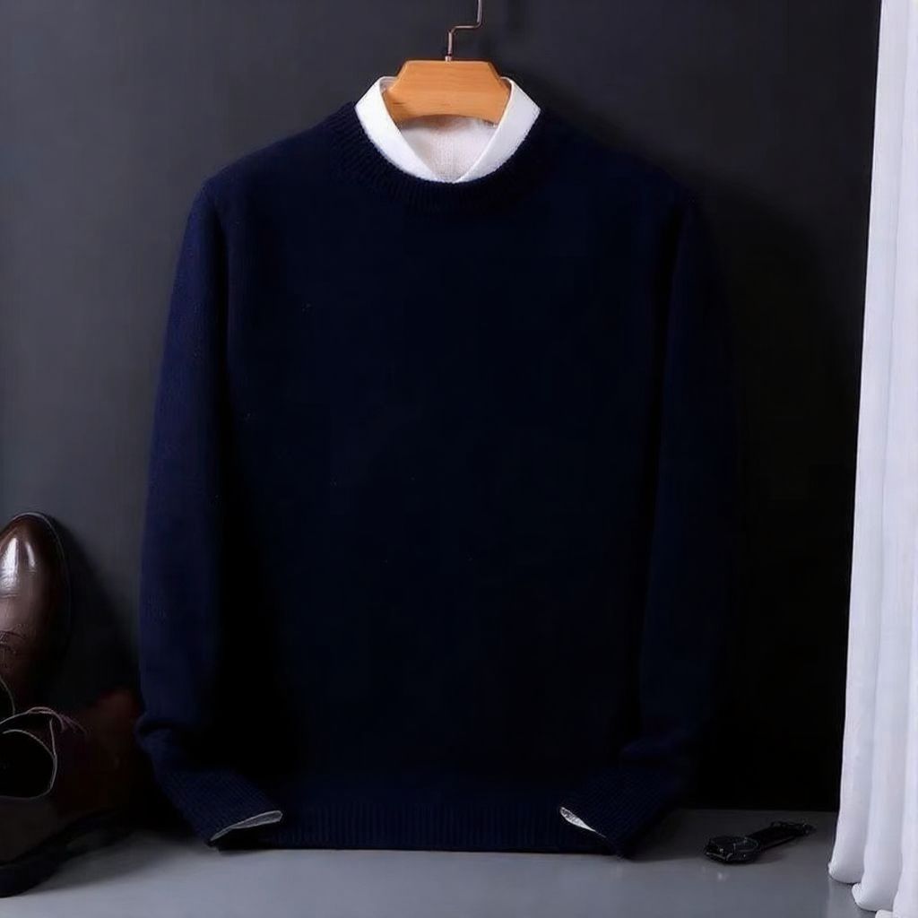 Pull Oversize En Cachemire Pour Homme Col Rond De M À 3XL Chaud et Confortable Amawinc