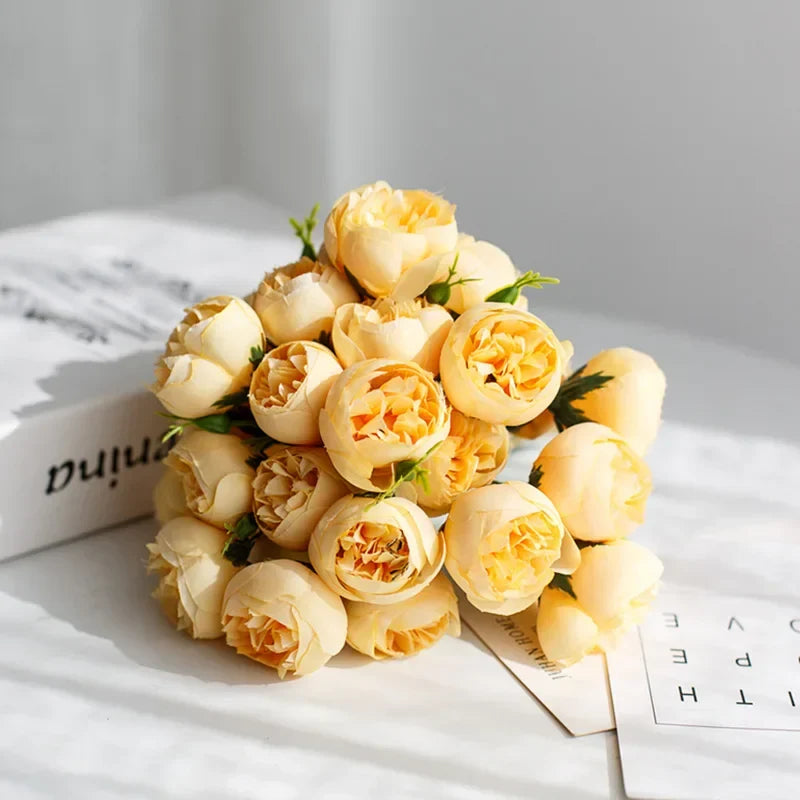 Bouquet De Pivoines En Soie Tranquility Fleurs Artificielles Réalistes Tiges Durables Et Flexibles