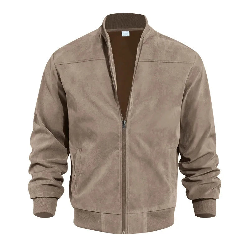 Noah Veste Bomber en Daim pour Homme Style Classique Confort Moderne et Construction Durable