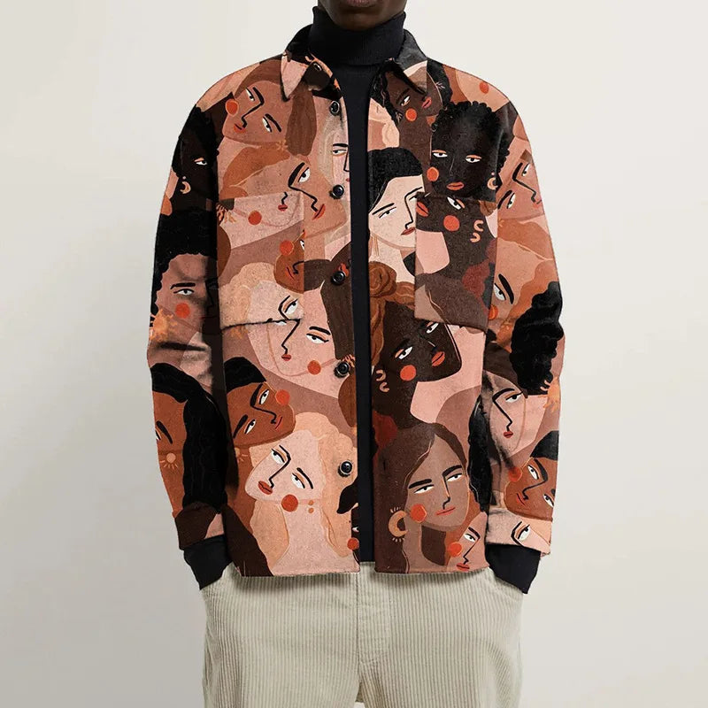Acadia Veste Chemise Léger Motifs Abstraits Confort Respirant Pour Toute La Journée Quotidienne