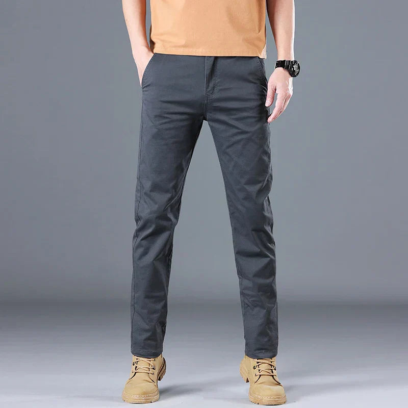Pantalon Homme Coupe Droite Gabriel Décontracté Confort Quotidien Polyvalent Amawinc
