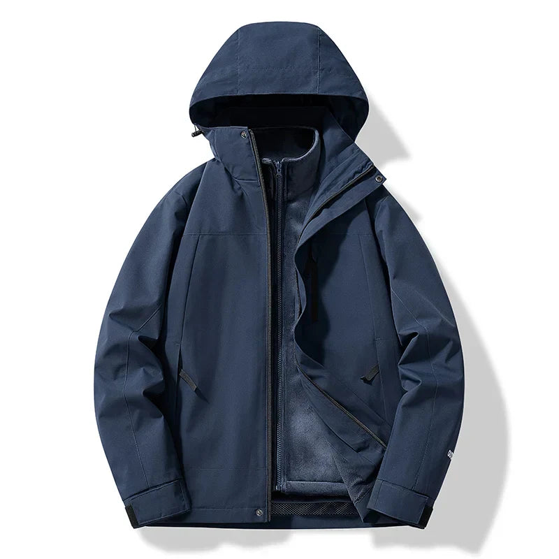 Adam Veste Hivernale À Capuche Pour Homme Ski Zip Devant Isolée Chaude Amawinc Sports De Neige