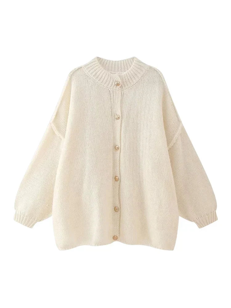 Jamie Cardigan Oversize Boutons Pour Femmes Confort Décontracté Et Style Polyvalent