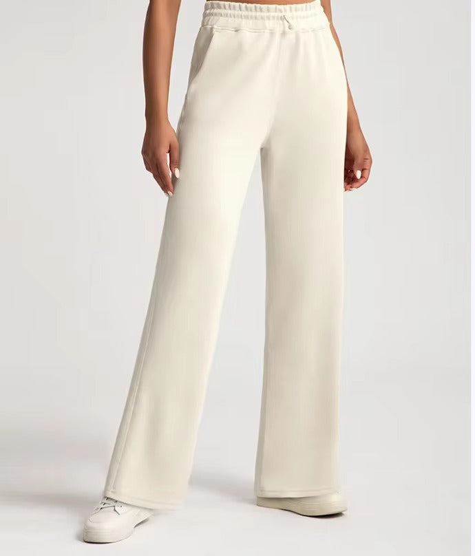 Pantalon de Yoga Alma à Taille Haute Coupe Droite Ample Évasé aux Chevilles Tissu Respirant Confortable