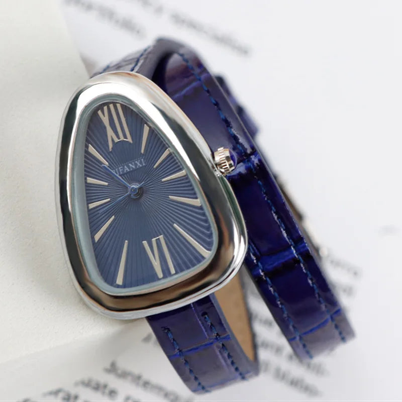 Montre Cadmus Artisanale Avec Cadran Serpent Mouvement Quartz Haute Qualité Bracelet Cuir Confortable Esthétique Rétro