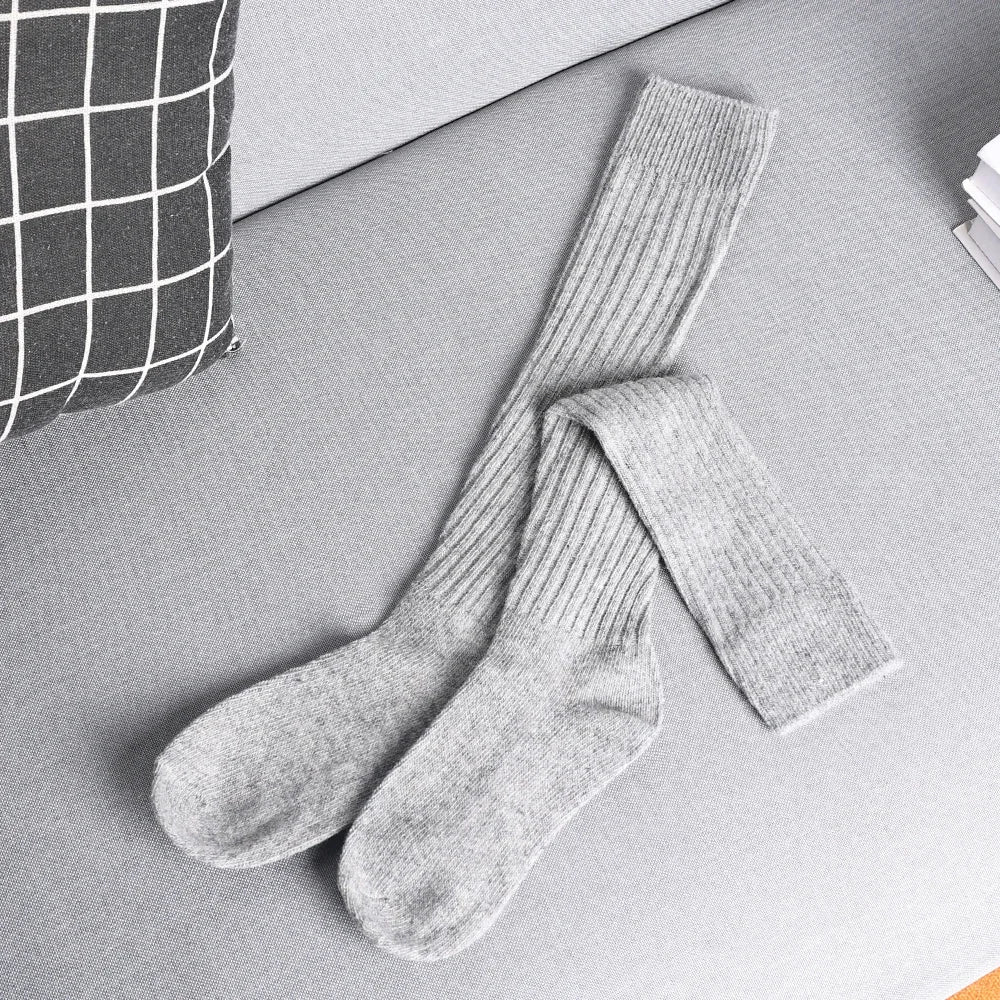 Amawinc Chaussettes Cachemire Coton Mélangé Respirantes Anti Odeur Lot De 8 Paires Automne Confort Talon Renforcé
