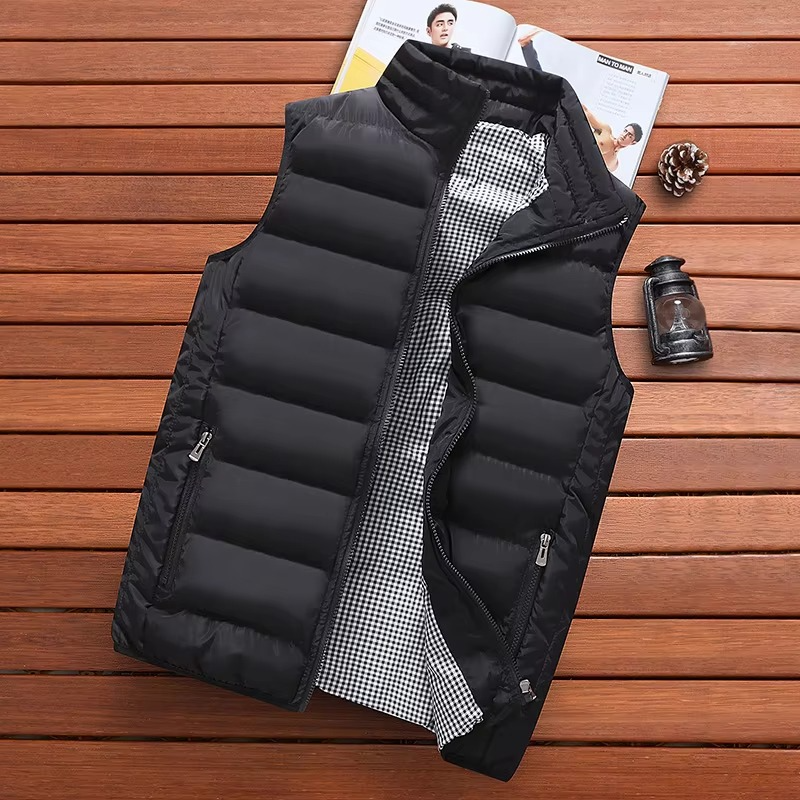 Amawinc Gilet Sans Manches Homme Duvet Coton Imperméable Au Vent Chaud Et Léger Pour Activités Extérieures