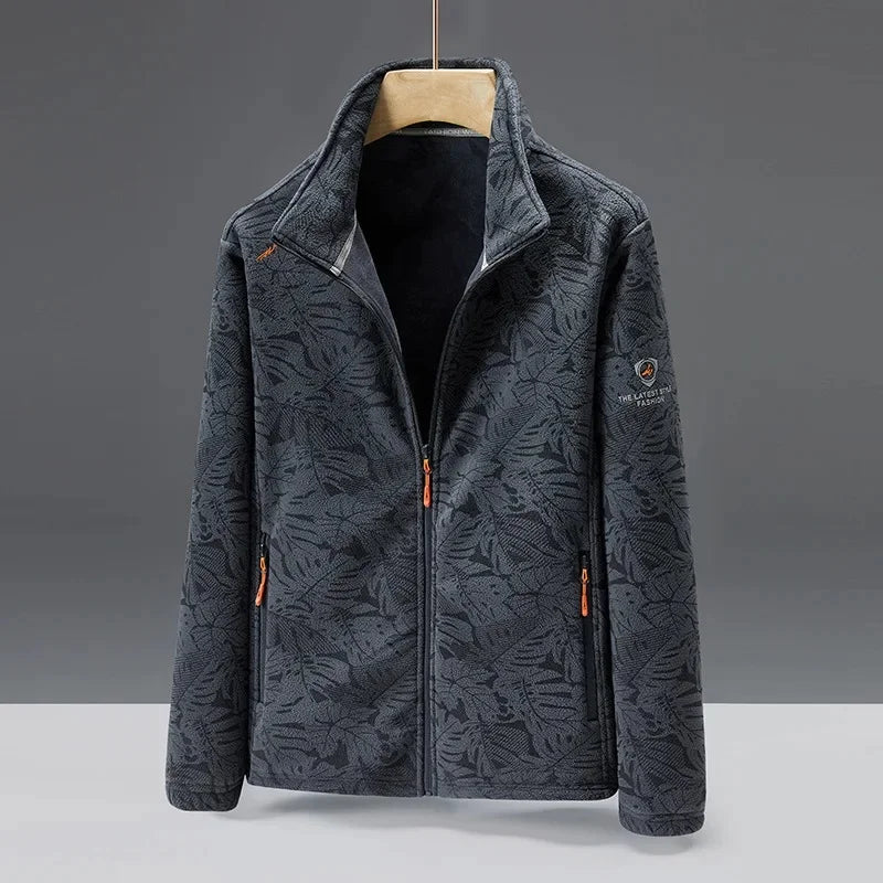 Nordisk Flair Veste Polaire Homme Col Montant Coupe Standard Poches Zippées Texture Texturée Confortable