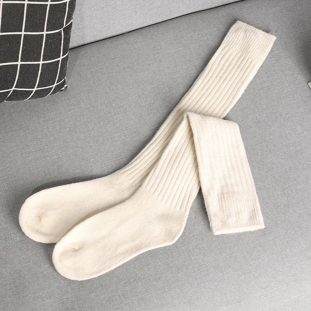 Amawinc Chaussettes Cachemire Coton Mélangé Respirantes Anti Odeur Lot De 8 Paires Automne Confort Talon Renforcé