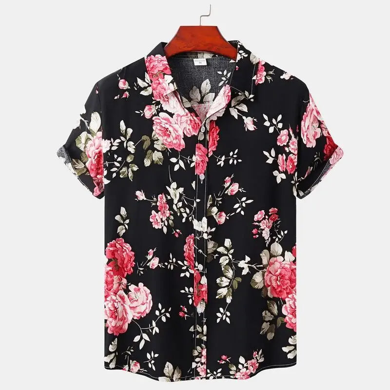 Chemise Sakura À Motifs Floraux Brillants Pour Été Avec Style Intemporel Et Boutonnage Facile