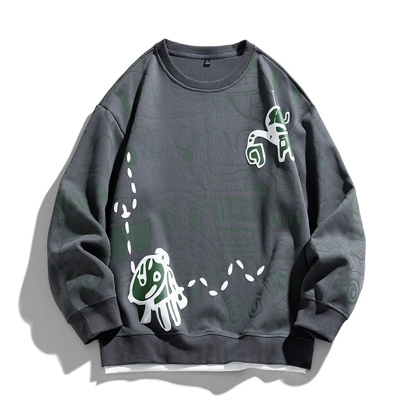 Rylan Sweatshirt Pullover En Coton Streetwear Unisexe Coupe Décontractée Respirante Col Rond Classique