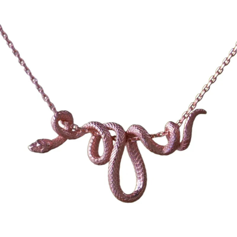 Collier Serment Du Serpent Nœud Vipère Chaîne Réglable Or Doré Pour Hommes Et Femmes Amawinc