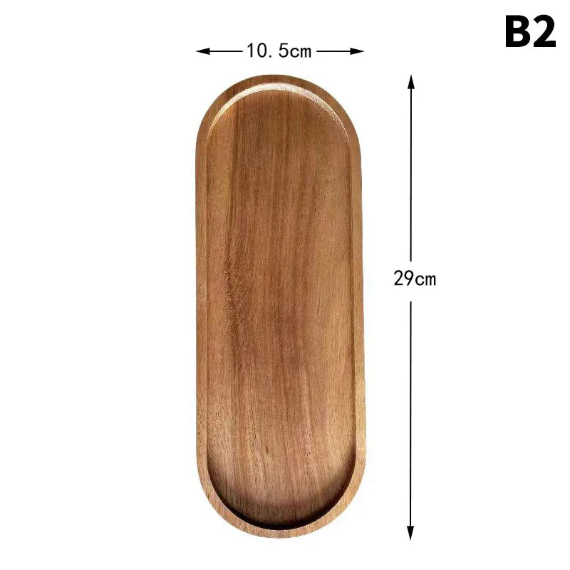 Plateau De Service En Bois Trosset Artisanal Pour Café Avec Finition Lisse Et Élégance Rustique