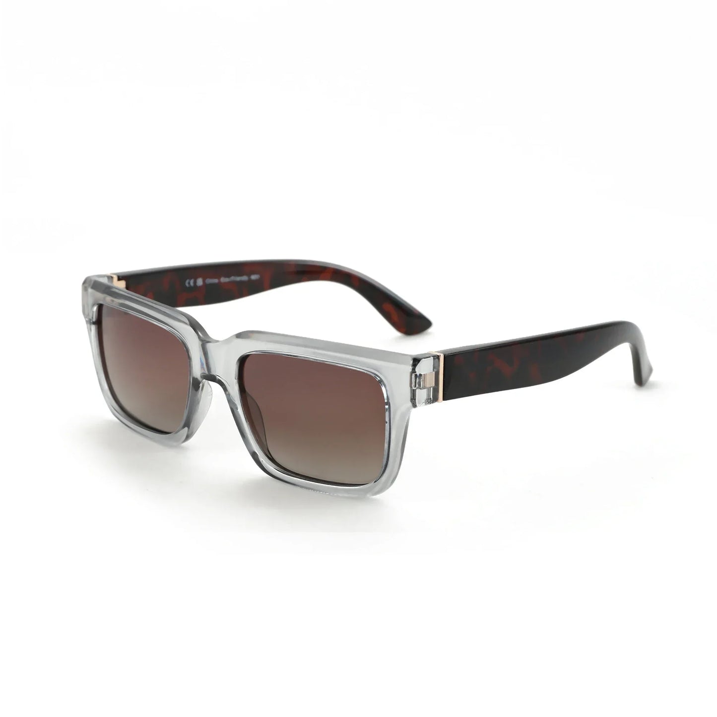 Lunettes de Soleil Zuniga Polarisation UV400 Cadre Bloc Couleur Doré Teinte Dégradée pour Conduite