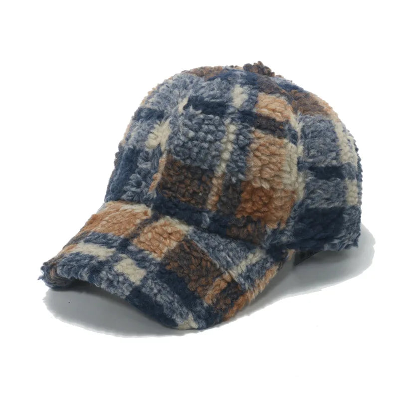 Casquette Highland Sherpa Extérieure Tartan Carreaux Réchauffante Ajustable Pour Hiver Confort