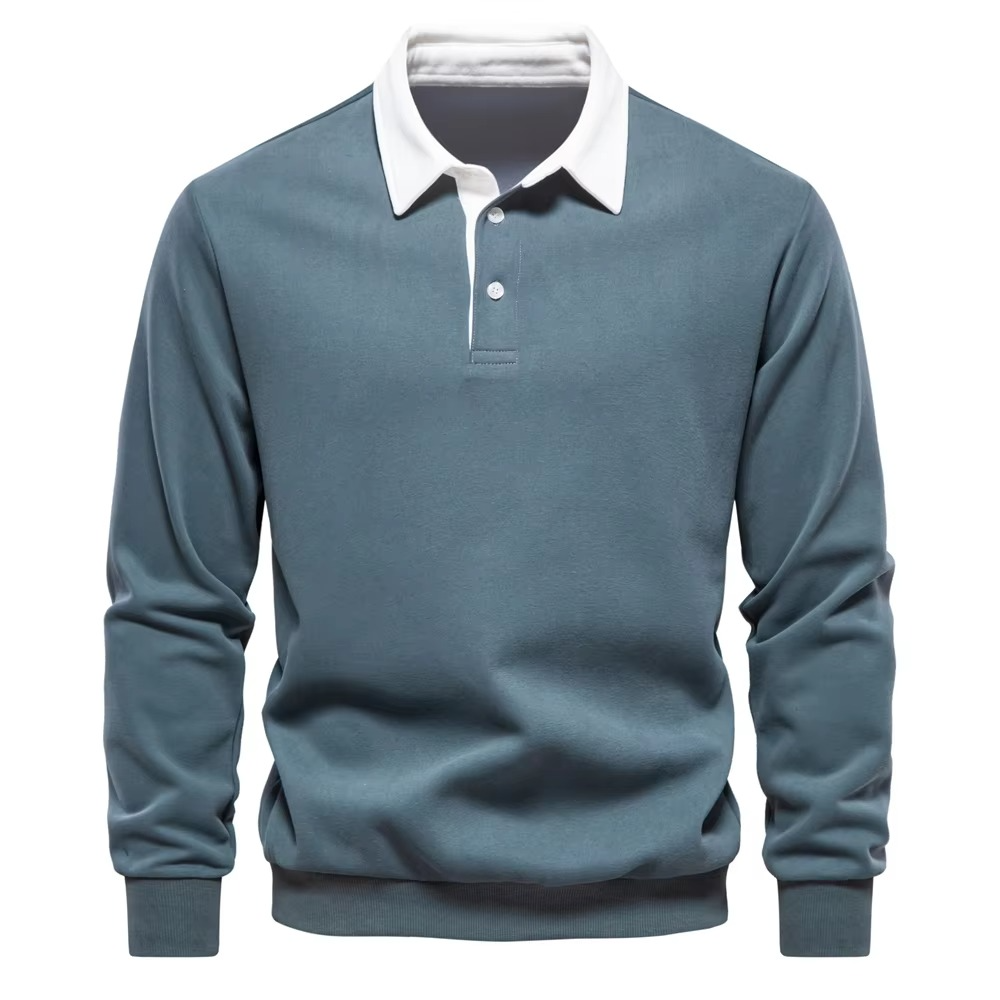 Pull En Coton À Col Polo Automne Pour Homme Polyvalent Décontracté Et Social Confort Doux Pour Le Travail Et Le Week End