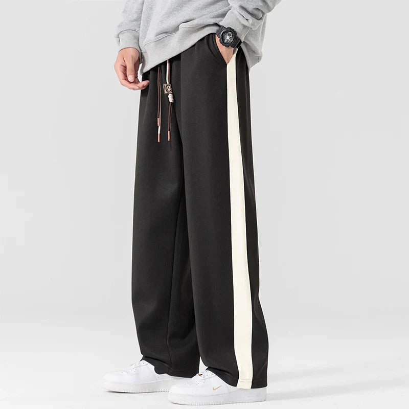 Pantalon Survêtement Glacier Coupe Droite Décontractée Avec Détail Bande Minimal