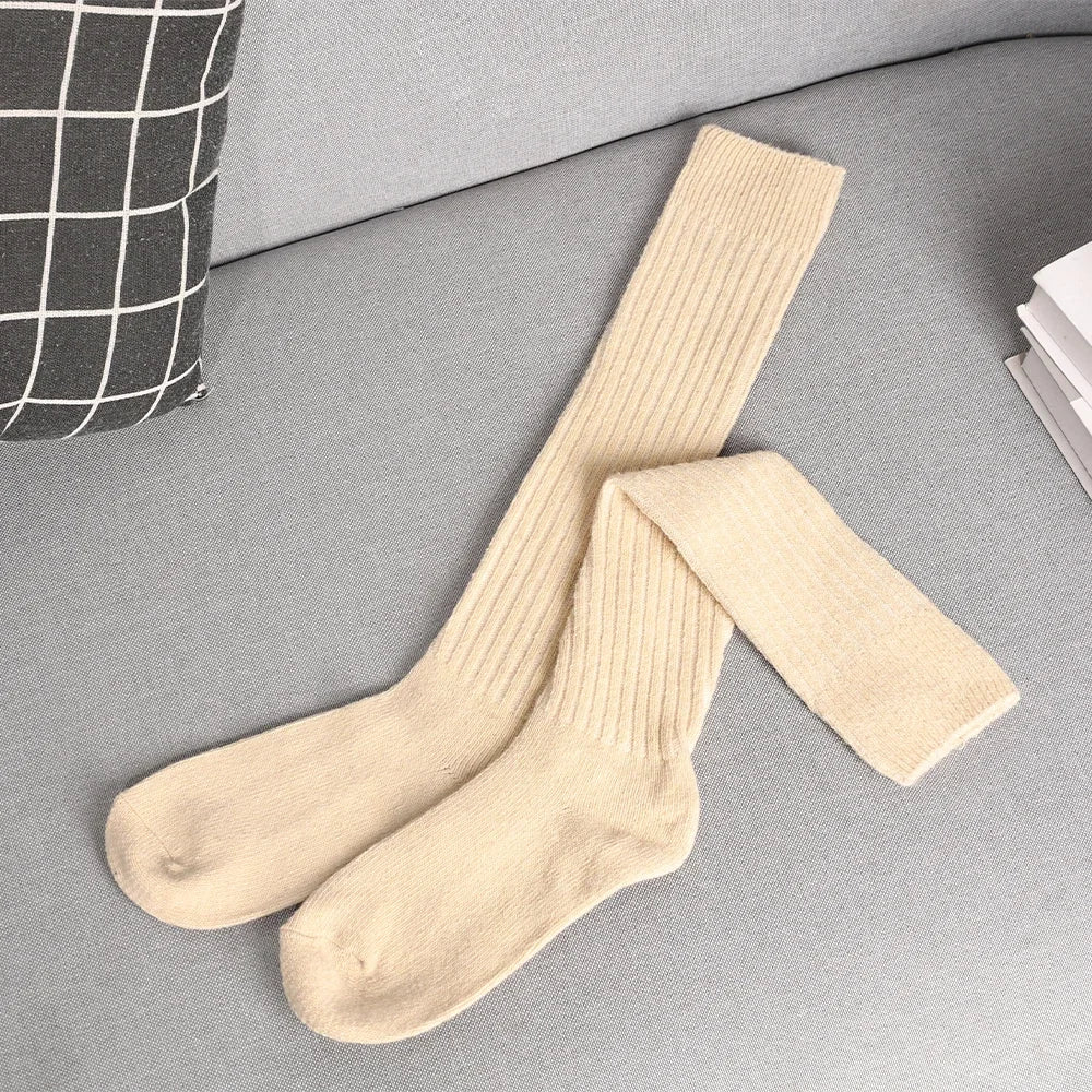 Amawinc Chaussettes Cachemire Coton Mélangé Respirantes Anti Odeur Lot De 8 Paires Automne Confort Talon Renforcé