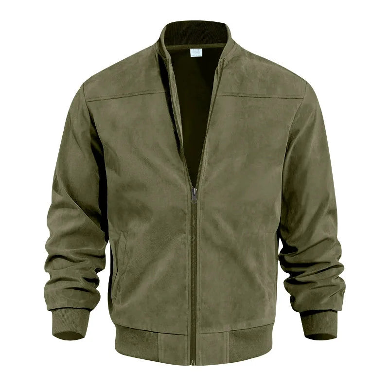 Noah Veste Bomber en Daim pour Homme Style Classique Confort Moderne et Construction Durable
