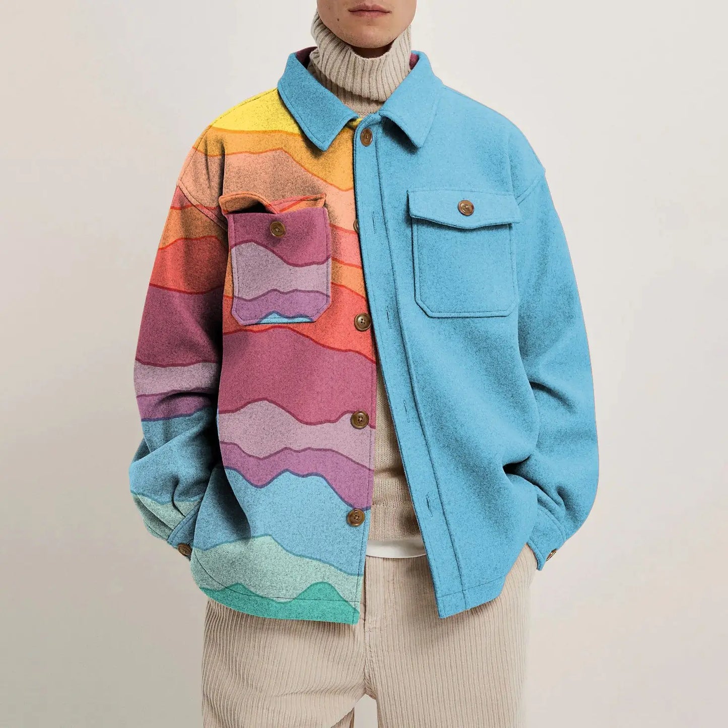 Acadia Veste Chemise Léger Motifs Abstraits Confort Respirant Pour Toute La Journée Quotidienne