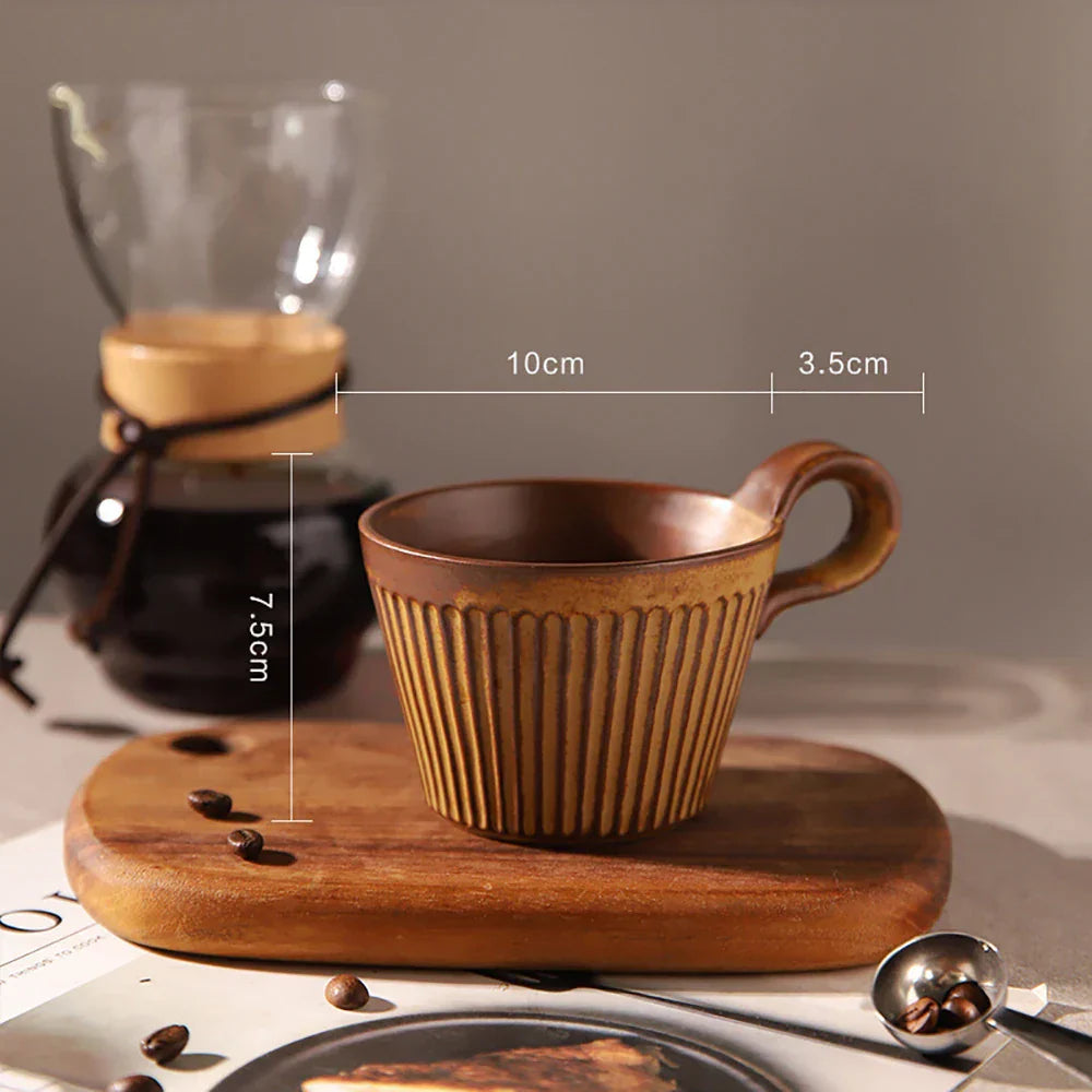 Mug Vintage Artisanal En Céramique Design Nostalgique Pour Petit Déjeuner Et Café Quotidien