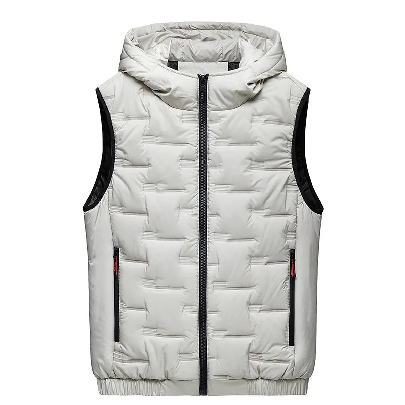 Veste Puffer Matelassee Avec Capuche Techwear Embossee Legere Et Chaude Pour Isolation Thermique