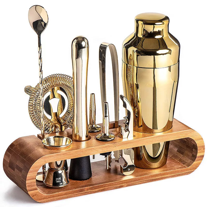 Stirré Elite Ensemble De Bar Cocktail En Métal Luxueux Kit Premium 10 Pièces Pour Cocktails Sophistiqués À Domicile