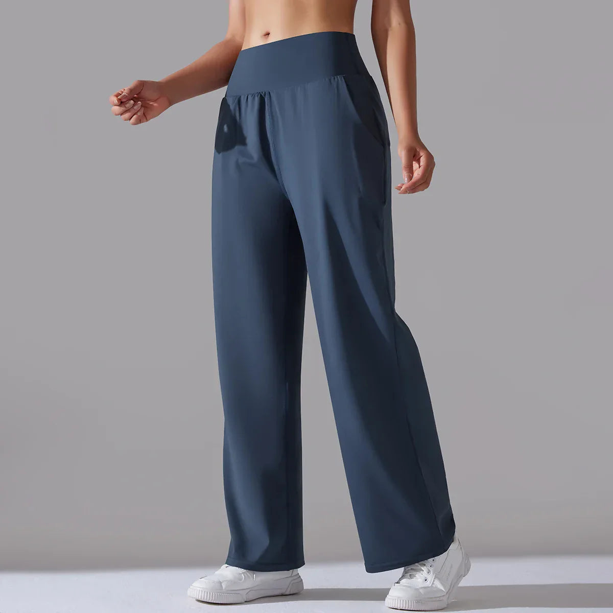 Leggings Velva Flow à Jambe Large Confort Absolu Tissu Respirant et Fluide Drapé Léger Silhouette Décontractée