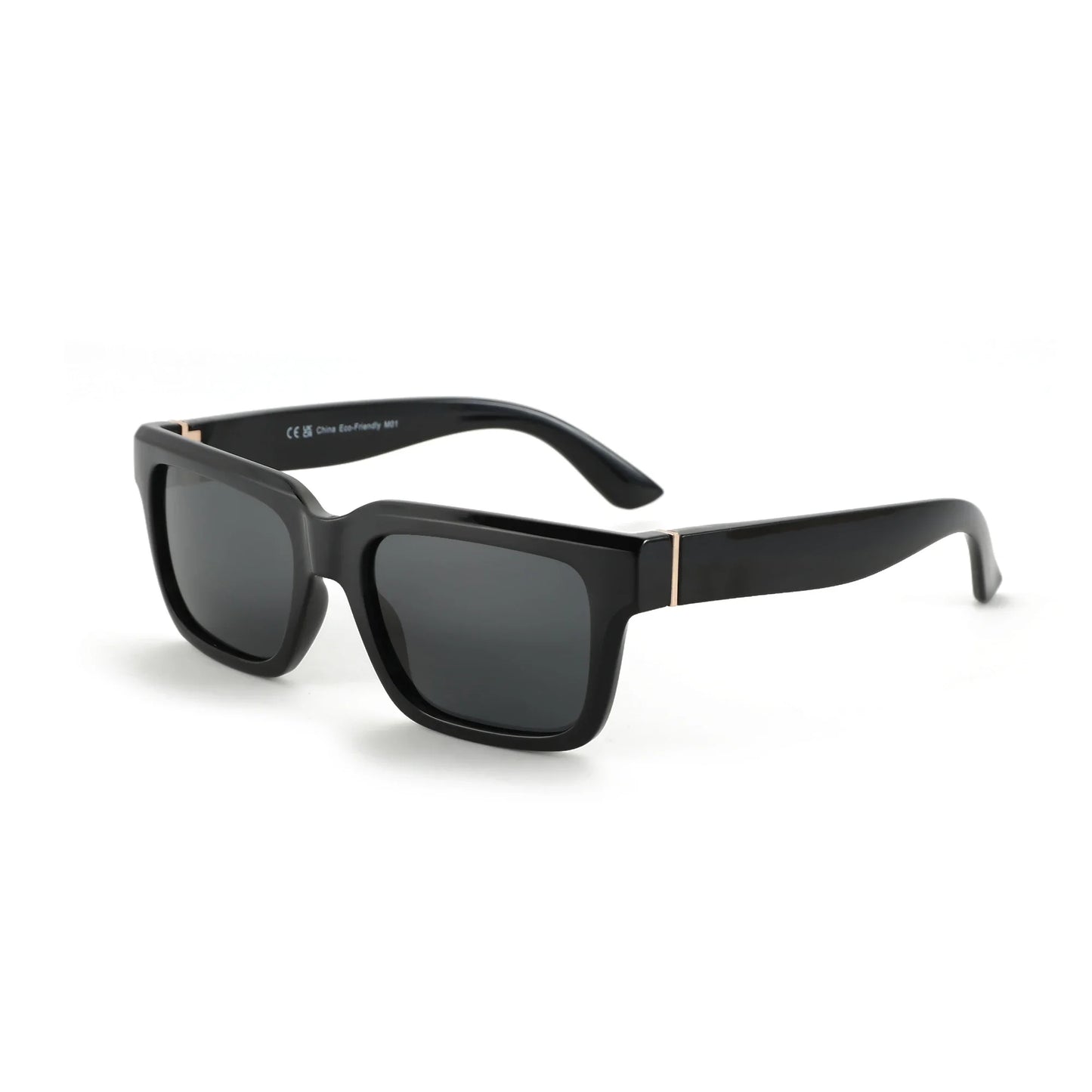 Lunettes de Soleil Zuniga Polarisation UV400 Cadre Bloc Couleur Doré Teinte Dégradée pour Conduite