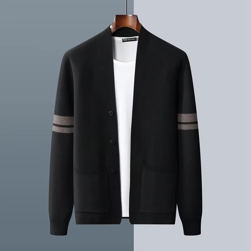 Gilet Cardigan En Maille De Laine Pour Homme Encolure En V Chaud Et Confortable Pour Automne Et Hiver