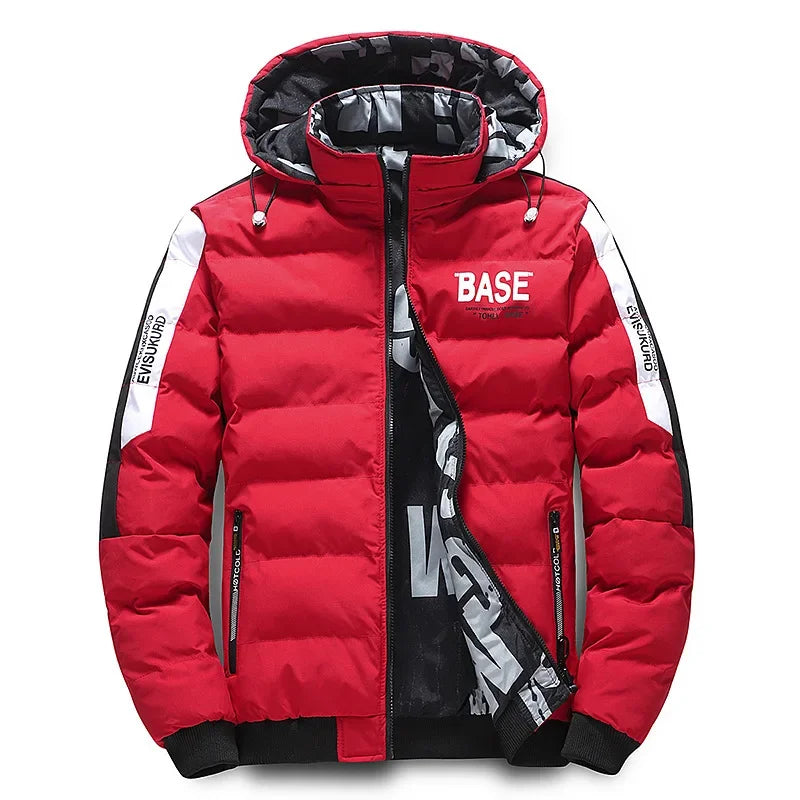 Amawinc Axen Veste Matelassée Pour Homme Imperméable Avec Capuche Amovible Et Doublure Imprimée