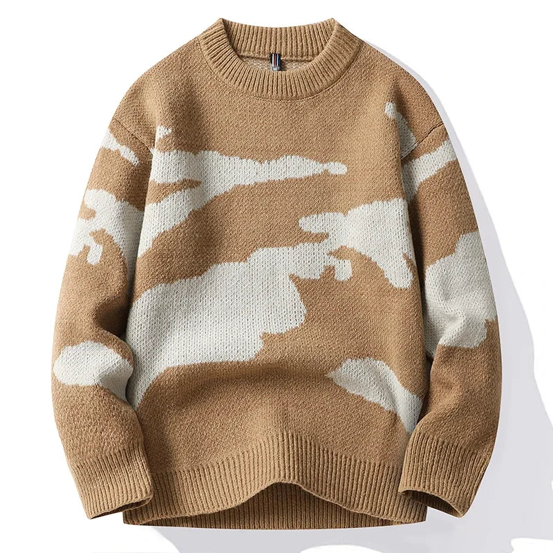Pull En Tricot À Manches Longues Nimbus Motif Nuages Pour Confort Quotidien Et Style Décontracté