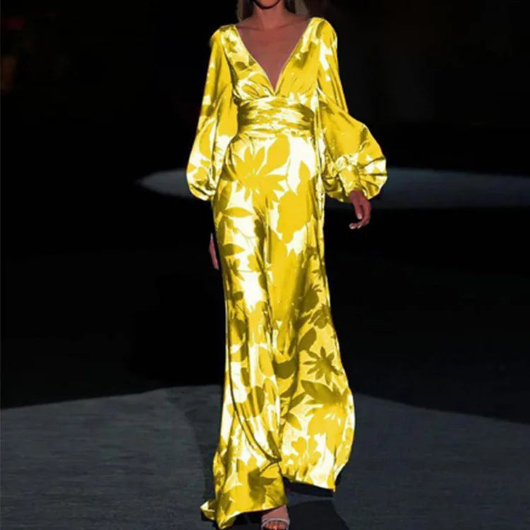 Elegantes V-Ausschnitt Kleid von Julia
