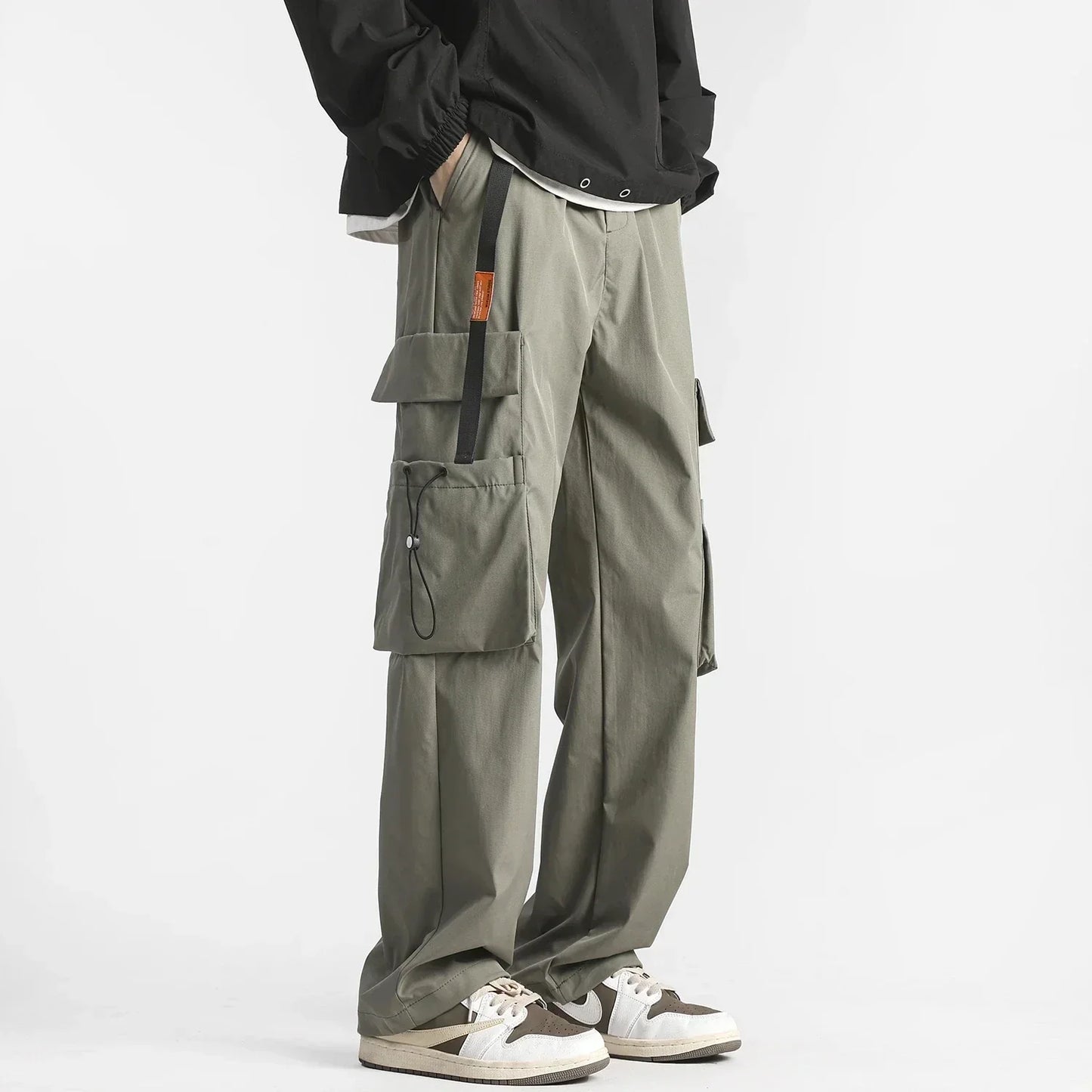 Pantalon Cargo Darcel Poches Spacieuses Coupe Large Décontractée Taille Elastique
