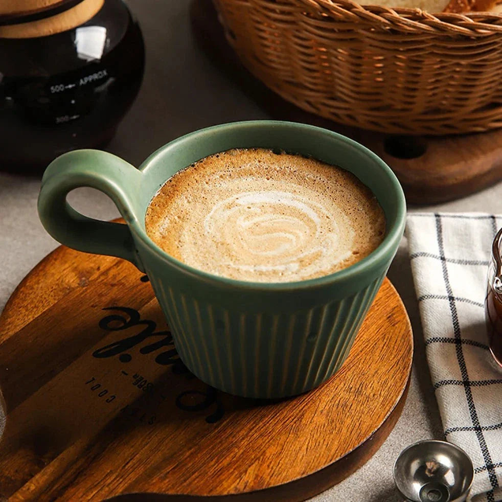 Mug Vintage Artisanal En Céramique Design Nostalgique Pour Petit Déjeuner Et Café Quotidien
