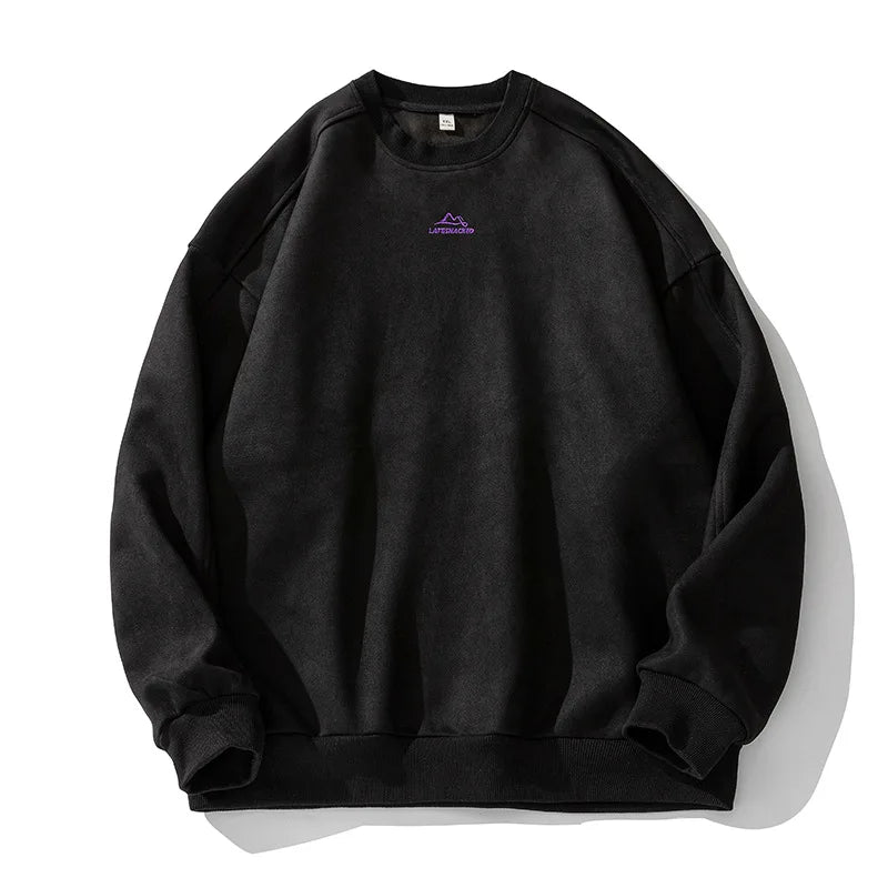 Horizon Pull En Suède Avec Doublure Polaire Chaude Et Coupe Oversize Décontractée Pour Superposer Ou Porter Seul